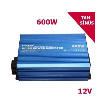 Güneş Enerji  İnvertörü , 600W-12V Tam Sinüs İnverter